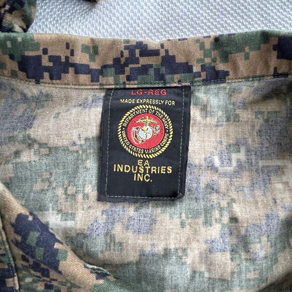 USMC Woodland MARPAT MCCUU Uniform Blouse Shirt Size Large - Picture 3 of 6